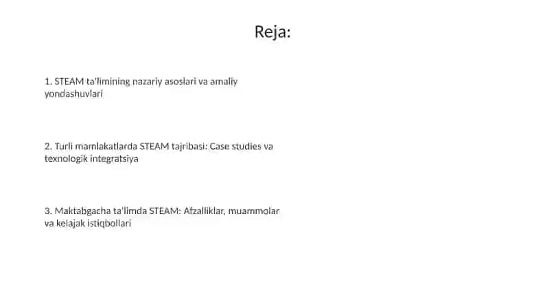 STEAM ta’lim texnologiyasini maktabgacha ta’limda qollash bo’yicha xorijiy tajribalar 2