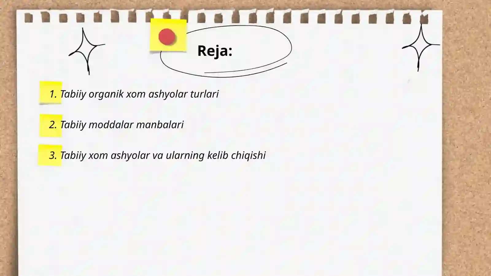 Tabiiy organik xom ashyo-tabiiy moddalar manbai 2