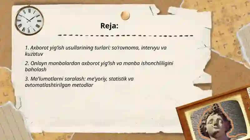 Axborot yig‘ish va saralash 2