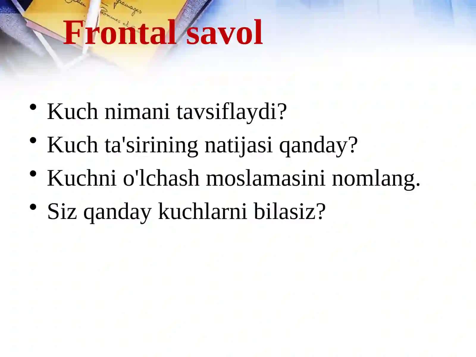 Ishqalanish kuchini aniqlash 2