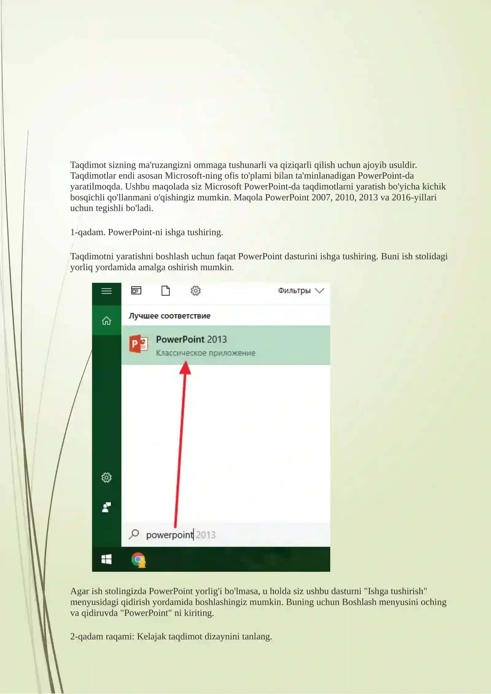 PowerPoint-Da Taqdimot Yarating 2