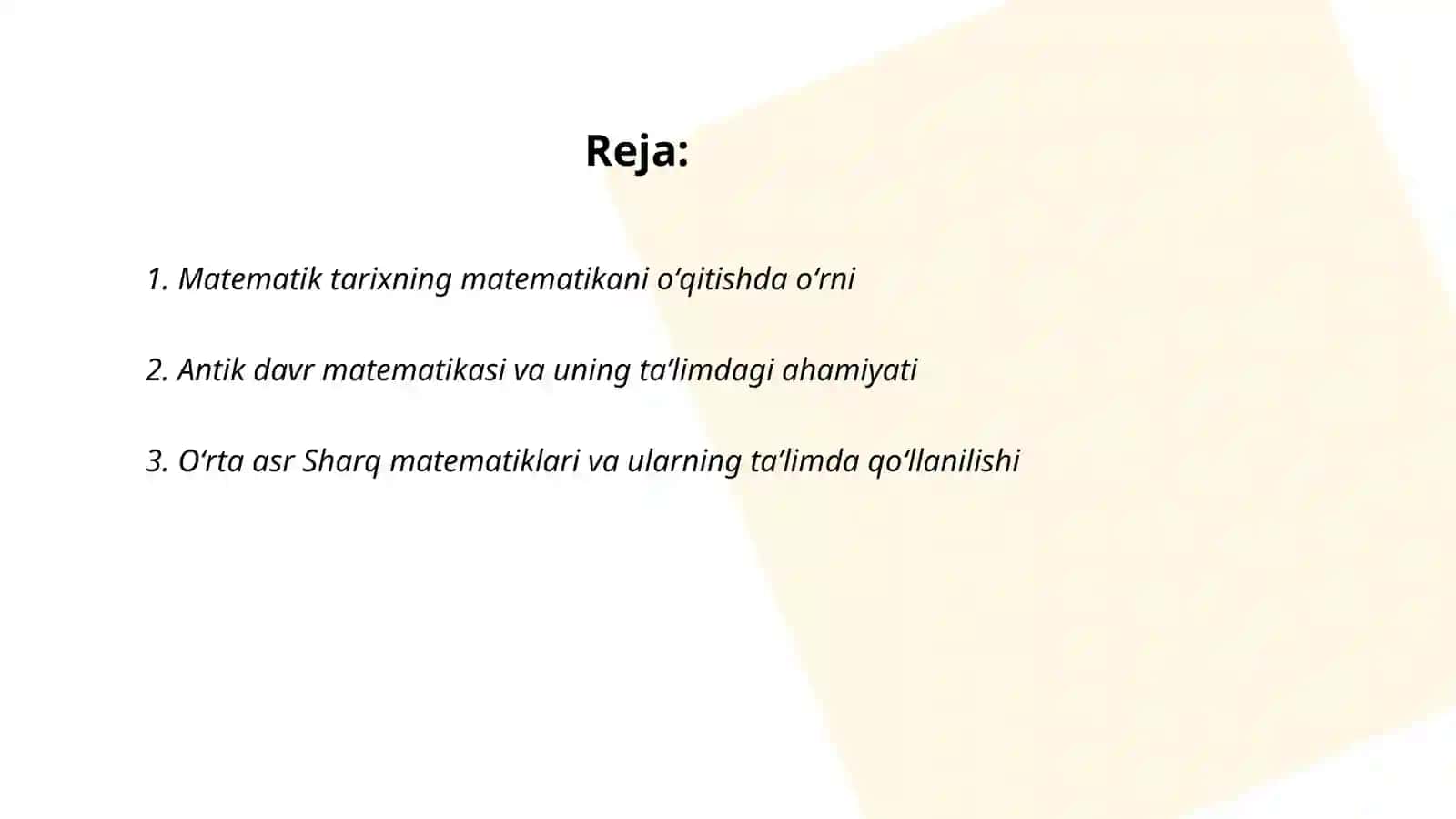 Matematikani oʻrgatishda tarixiy yondashuvlar 2