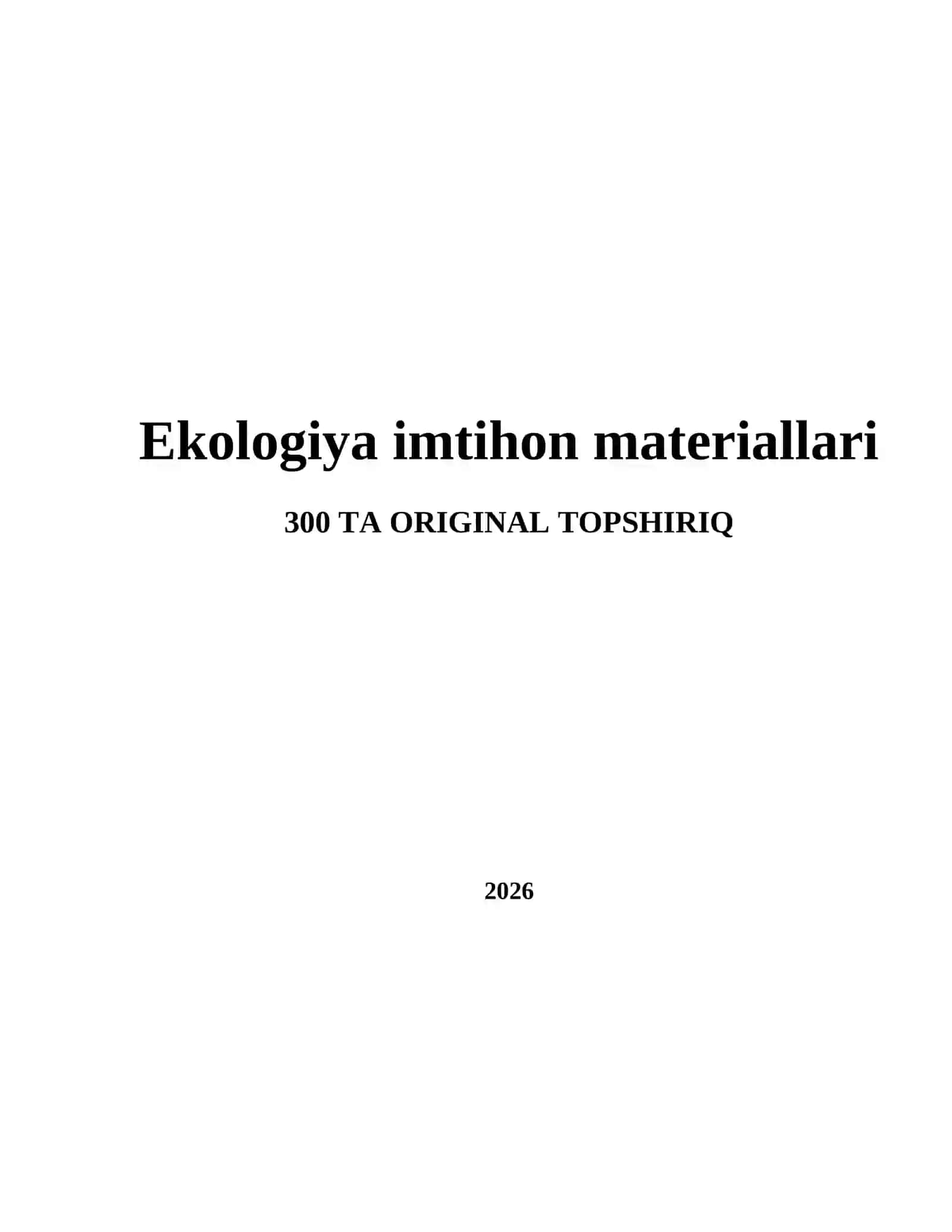 Ekologiya imtihon materiallari 2
