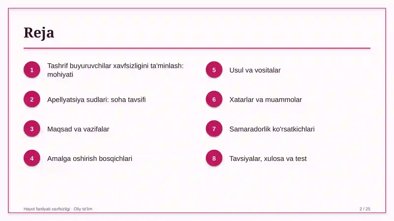 apellyatsiya sudlarida tashrif buyuruvchilar xavfsizligini ta'minlash 5271 2