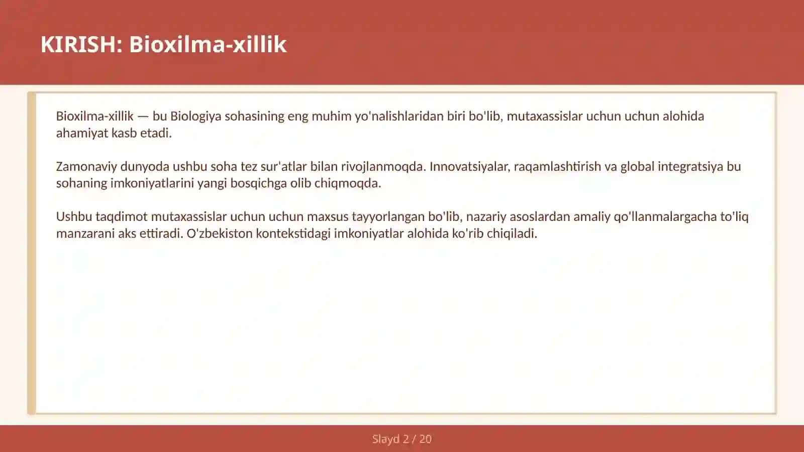 Biохilma-хillik 2