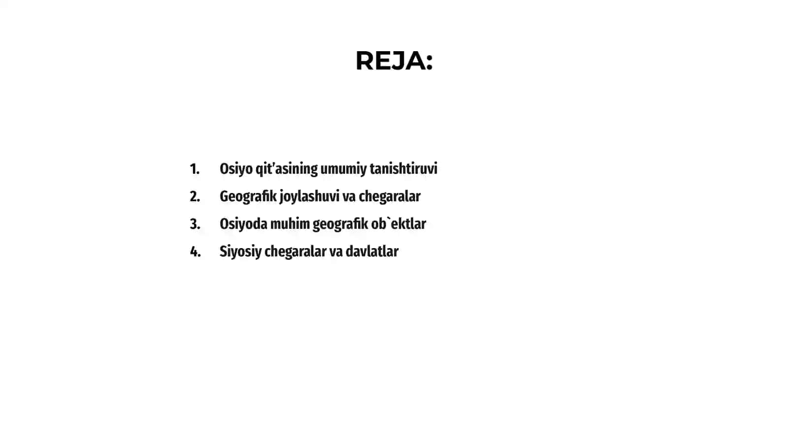 Osiyo qitʼasining geografik oʼrni, chegaralari va siyosiy xaritasi 2