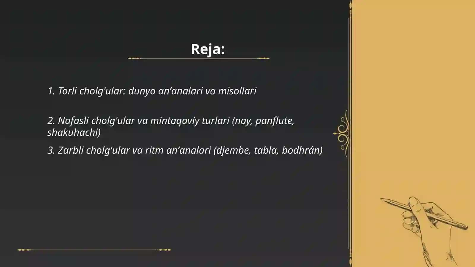 Dunyo xalqlarining musiqa cholg'ulari 2