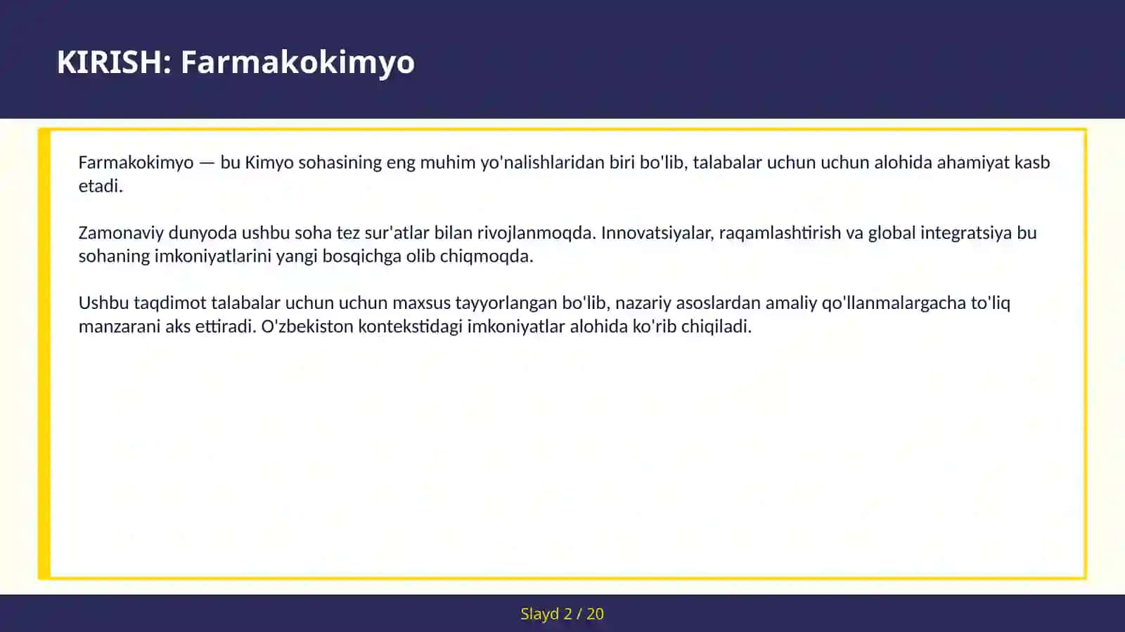 Farmakokimyo 2