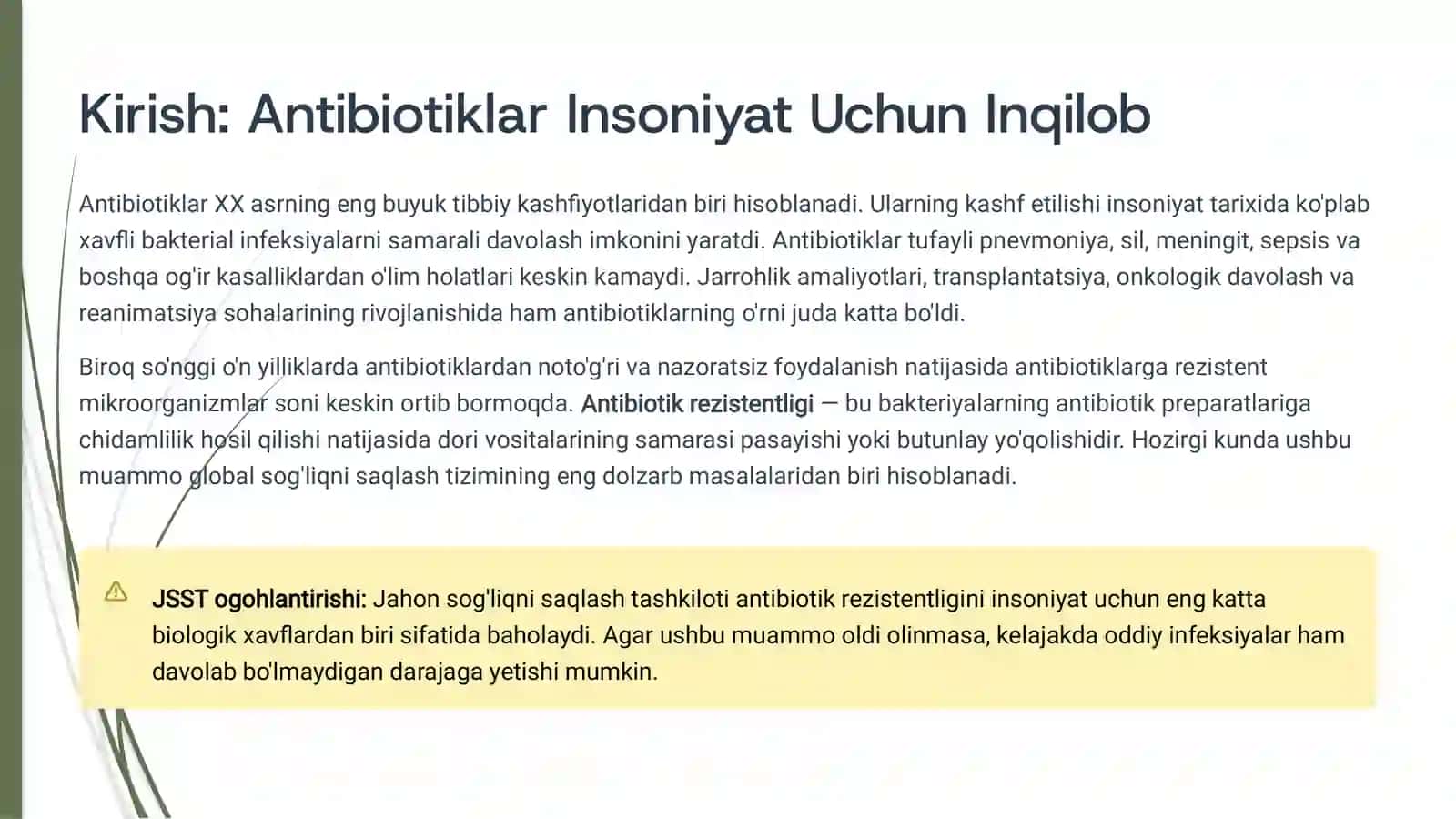 Antibiotiklar rezistentligi va unga qarshi kurashning zamonaviy usullari 2