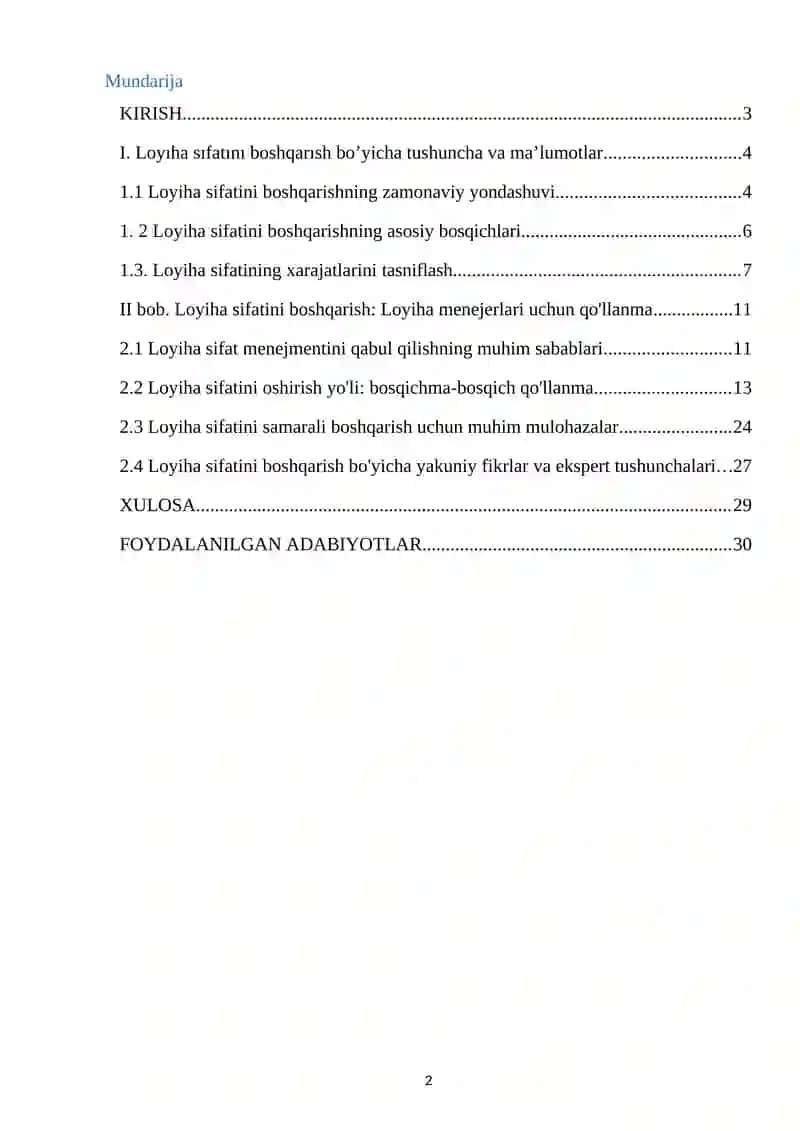 O'ZBEKISTONDA LOYIHALAMI BOSHQARISH TENDENSIYALARI 2