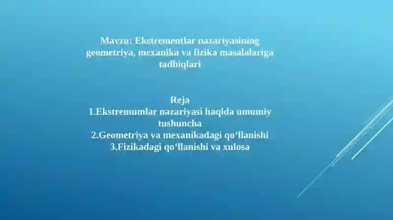 Ekstremumlarnazariyasihaqidaumumiytushuncha 2