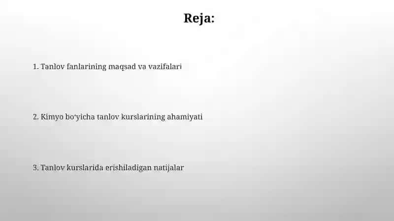 Kimyodanfakultativmashg'ulotlar.fakultativkurslarningmaqsadivavazifalari 2
