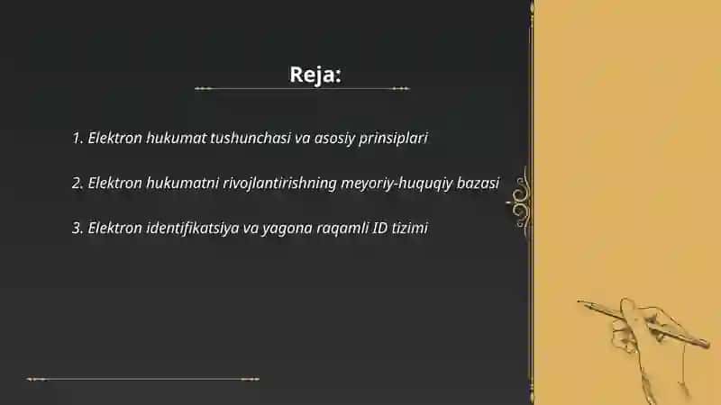 Elektron hukumat, uni rivojlantirishning meyoriy huquqiy asoslari 2