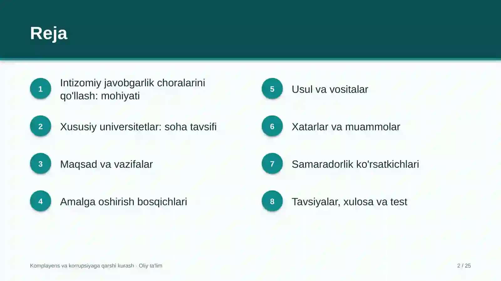 Xususiy universitetlarda intizomiy javobgarlik choralarini qo'llash tartibi 2