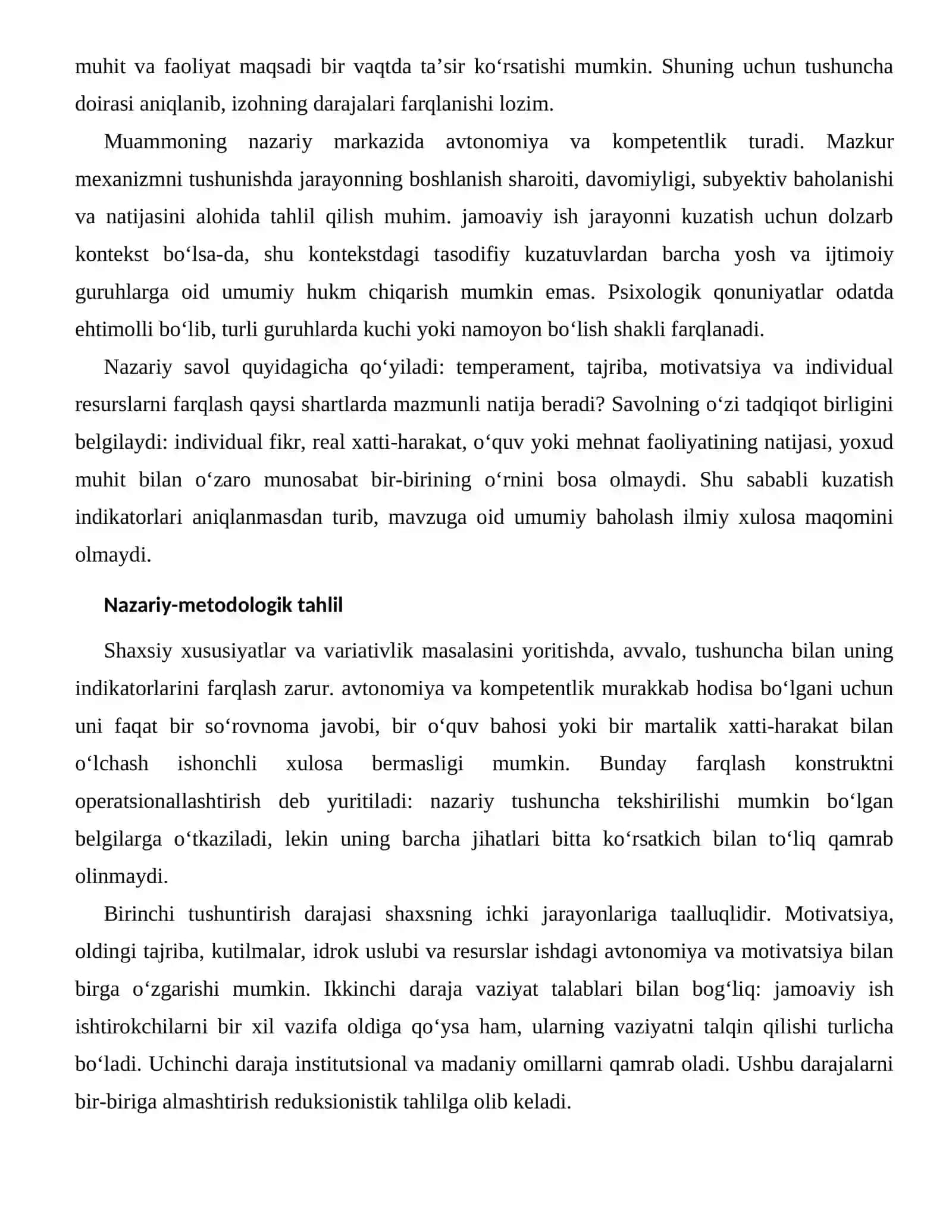 ISHDAGI AVTONOMIYA VA MOTIVATSIYANING INDIVIDUAL FARQLARI 2