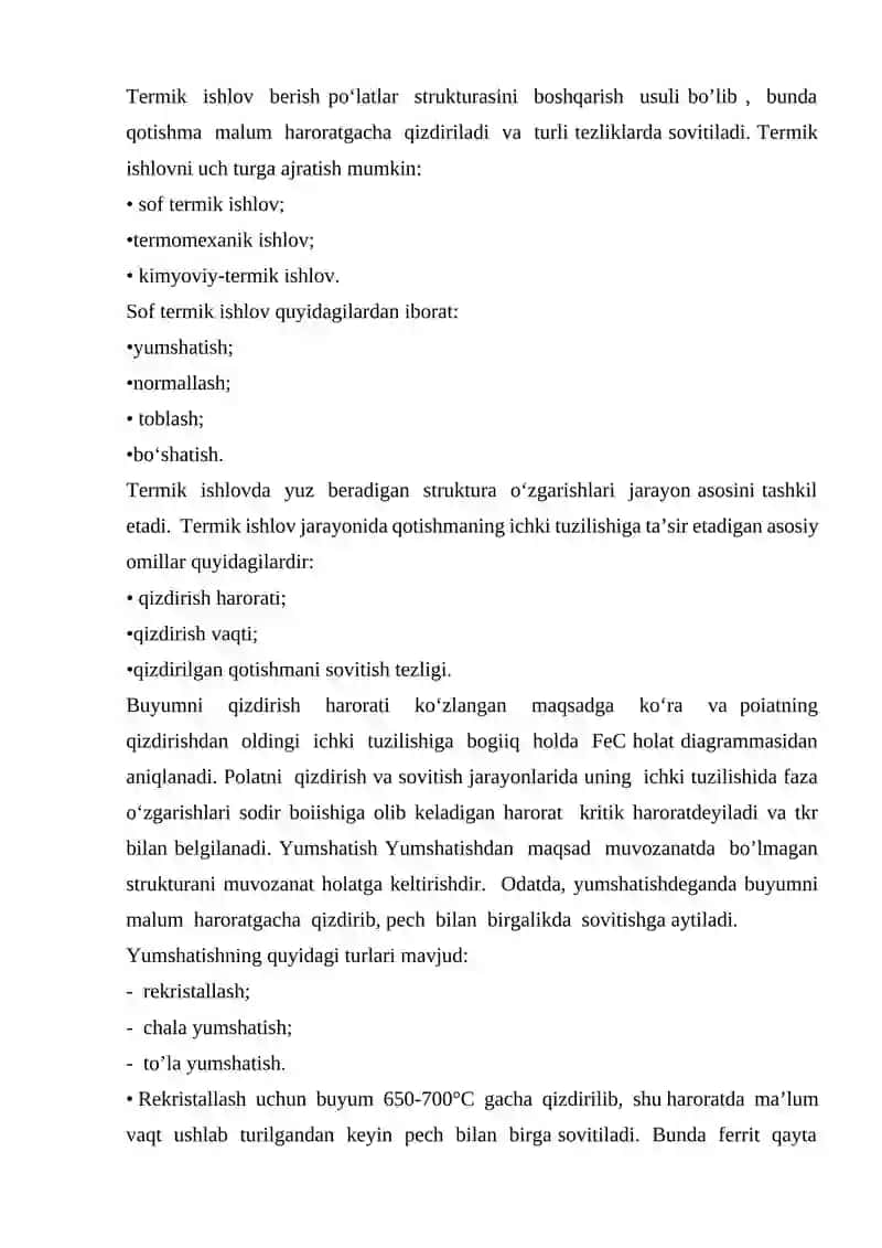 Metallga ishlov berish texnologiyasi 2