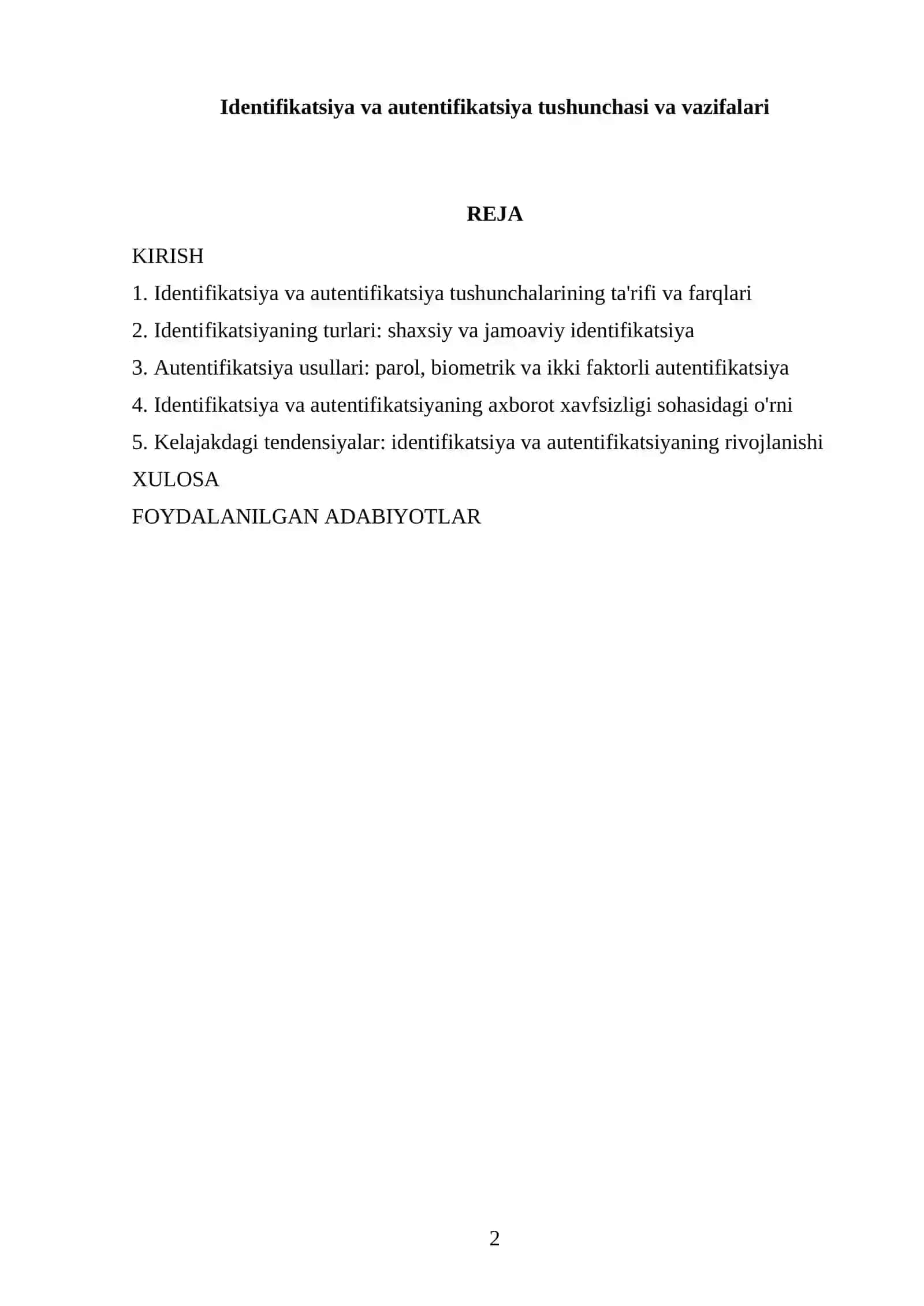Identifikatsiya va autentifikatsiya tushunchasi va vazifalari 2