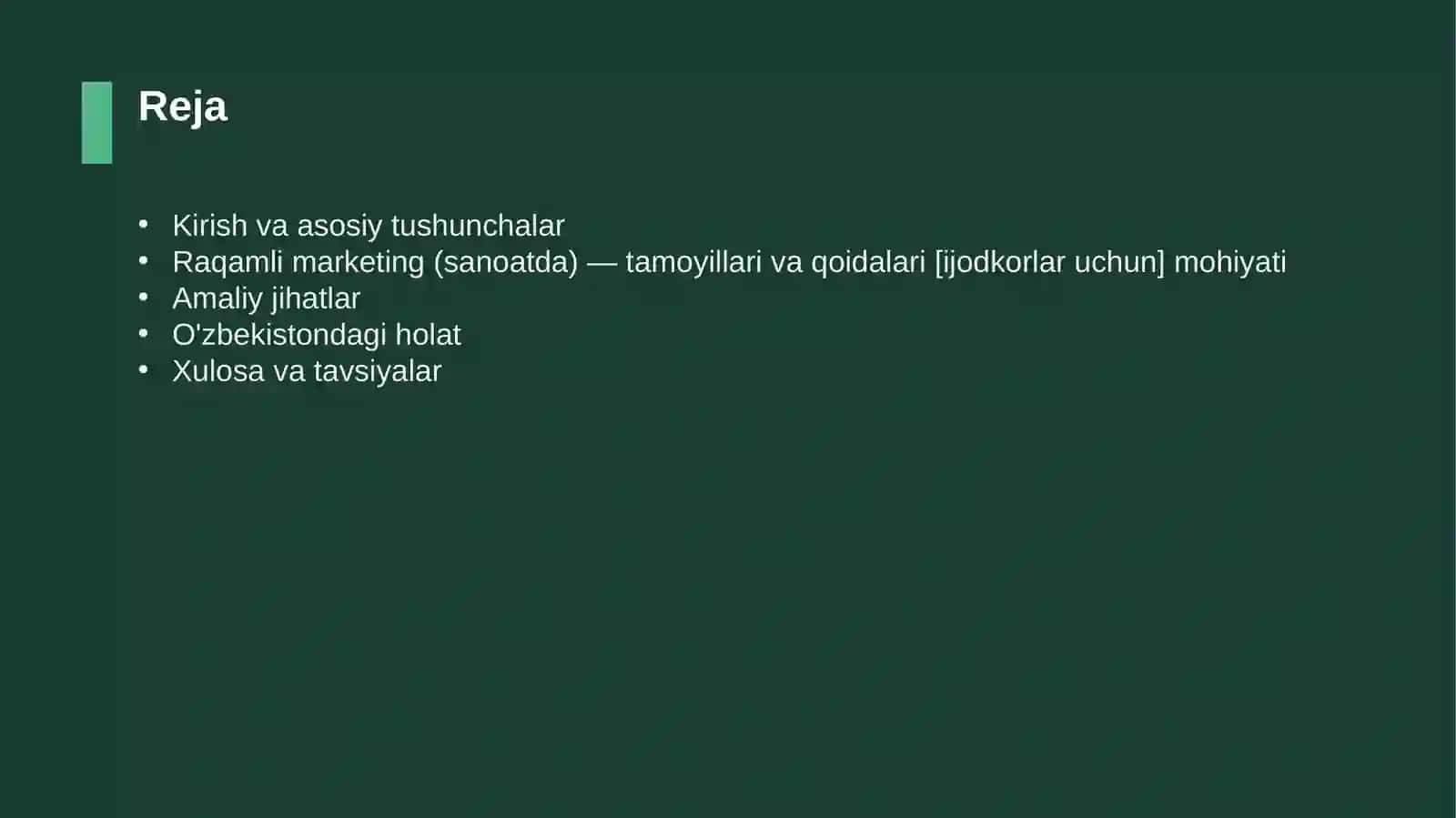 Raqamli marketing (sanoatda) — tamoyillari va qoidalari [ijodkorlar uchun] 2