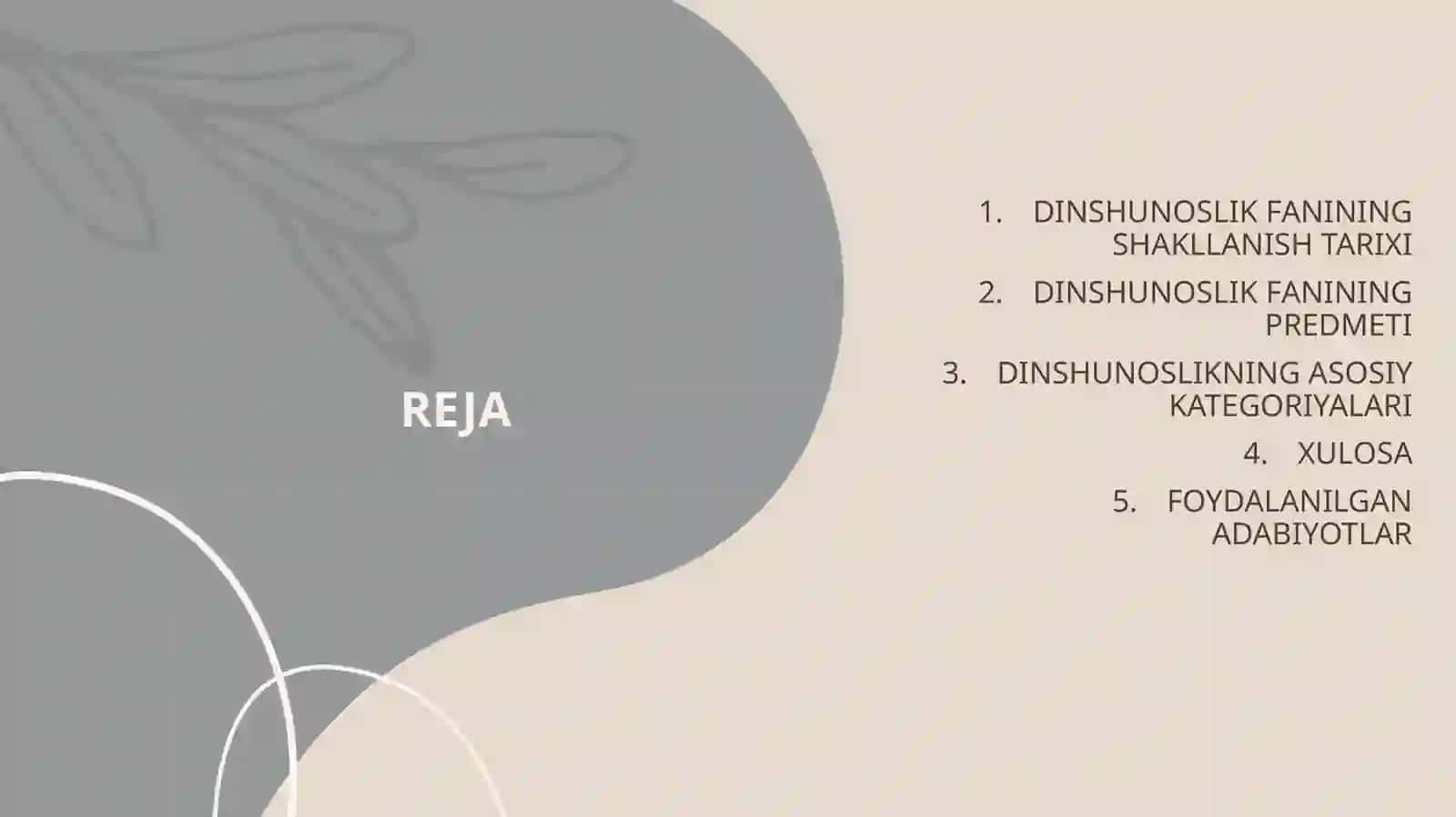 Dinshunoslik fan sifatida shakllanishi predmeti funksiyasi va kategoryalari 2
