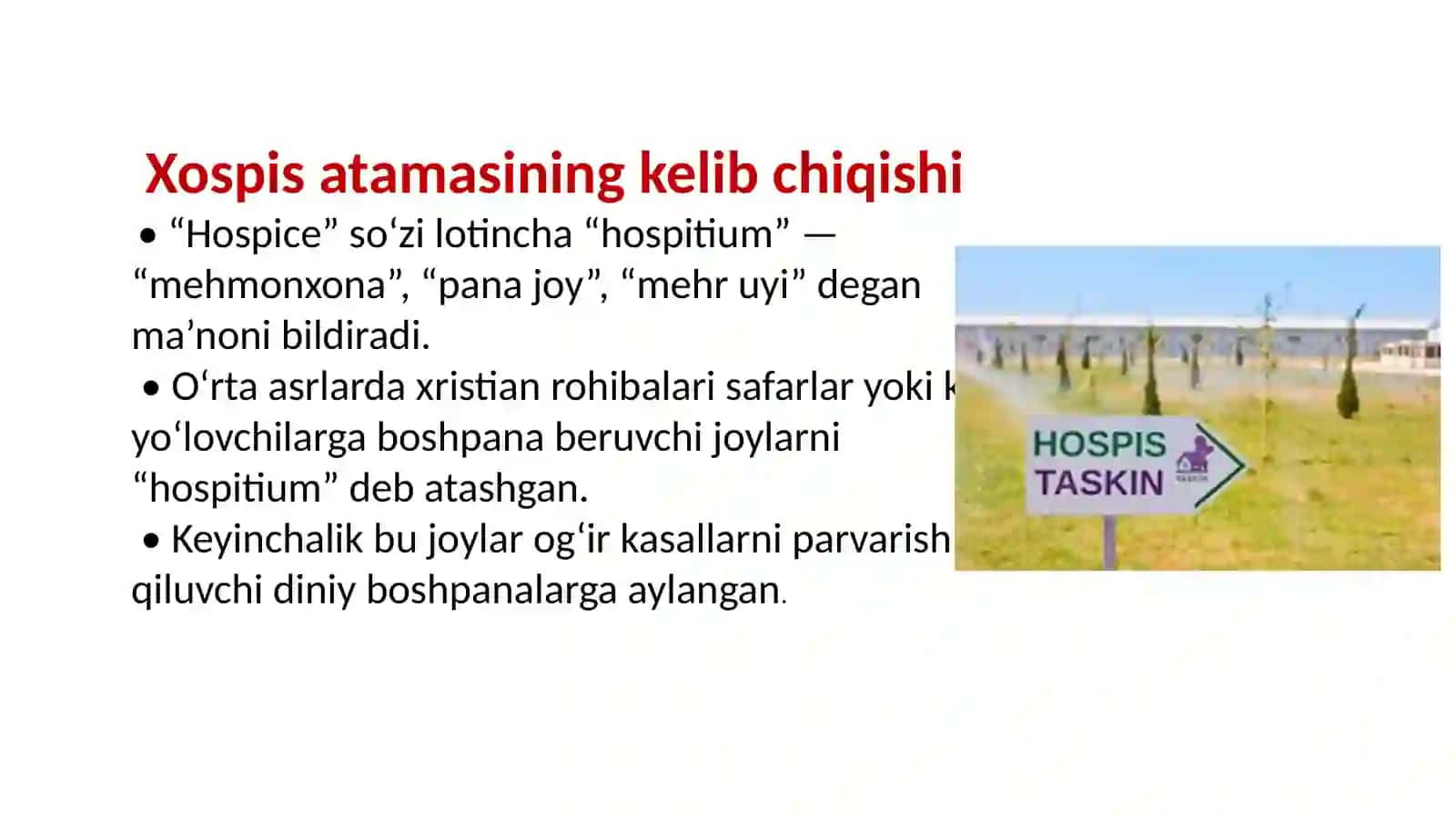 XOSPISLARNING VUJUDGA KELISH TARIXI 2