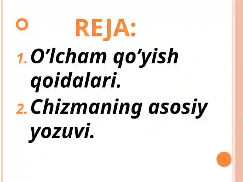 O’lcham qo’yish qoidalari 2