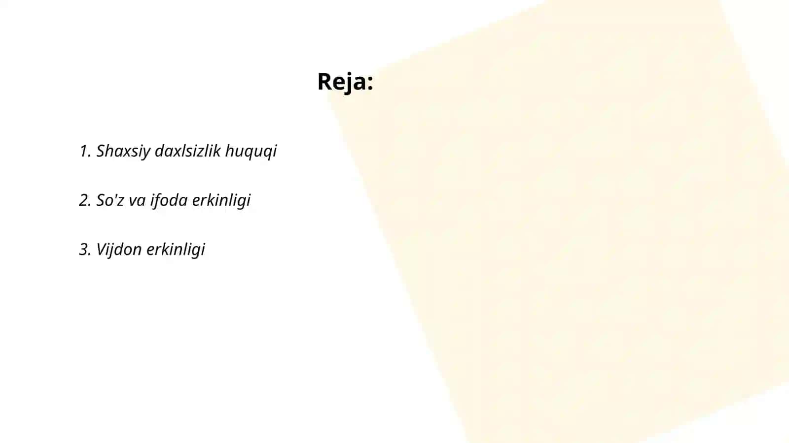 Fuqarolarning asasiy huquq va erkinliklari 2