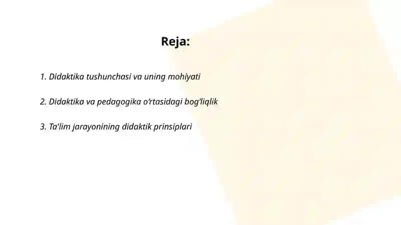 Didaktika tàlim nazariyasi sifatida 2