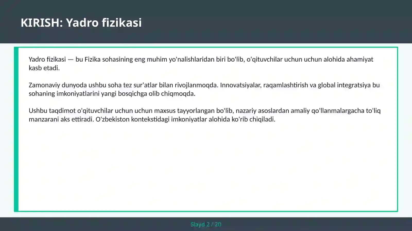 Yadro fizikasi 2
