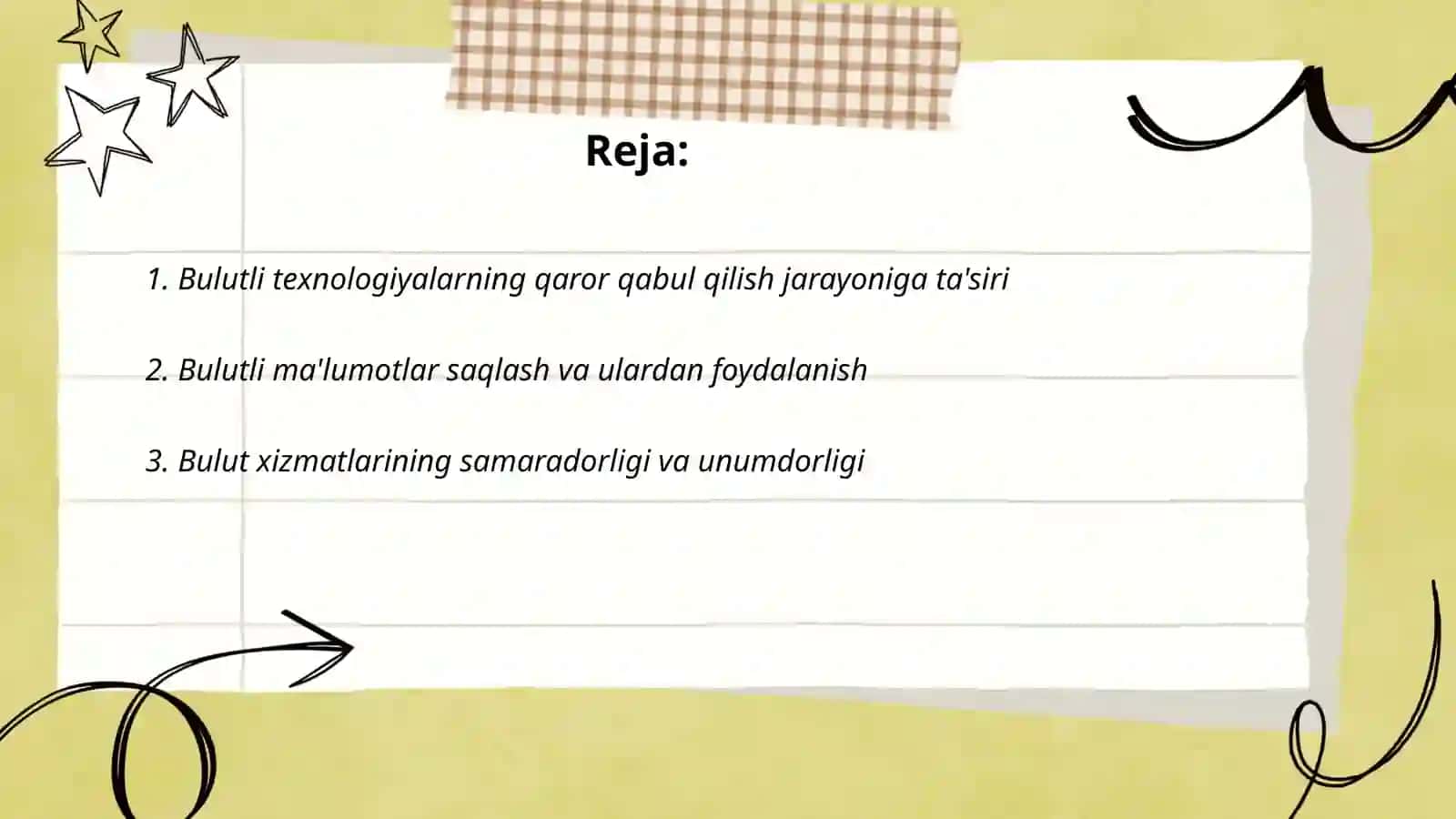 Qaror qabul qilishda bulutli texnologiyalarning o'rni 2