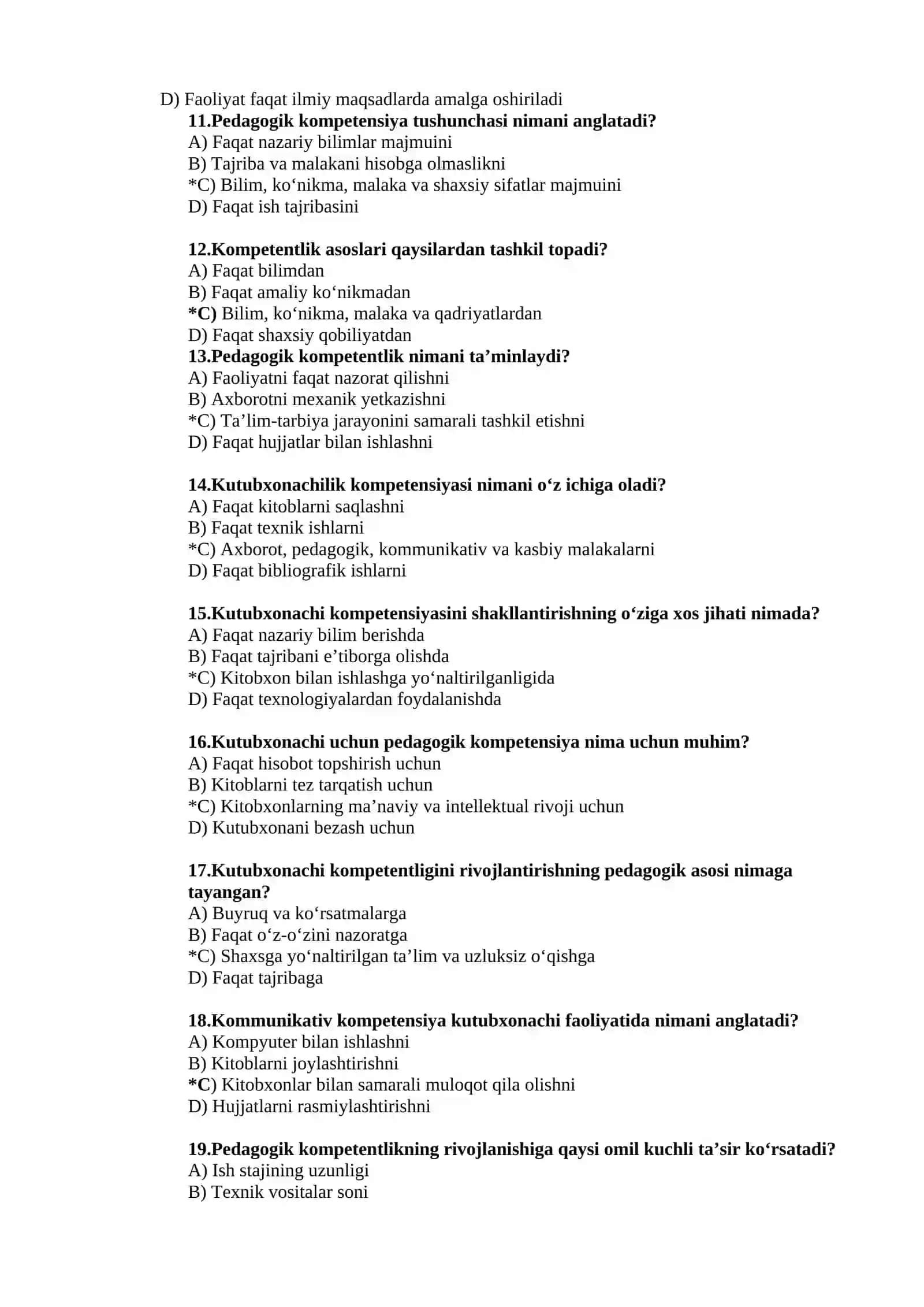 Kutubxona pedagogikasi fani 2