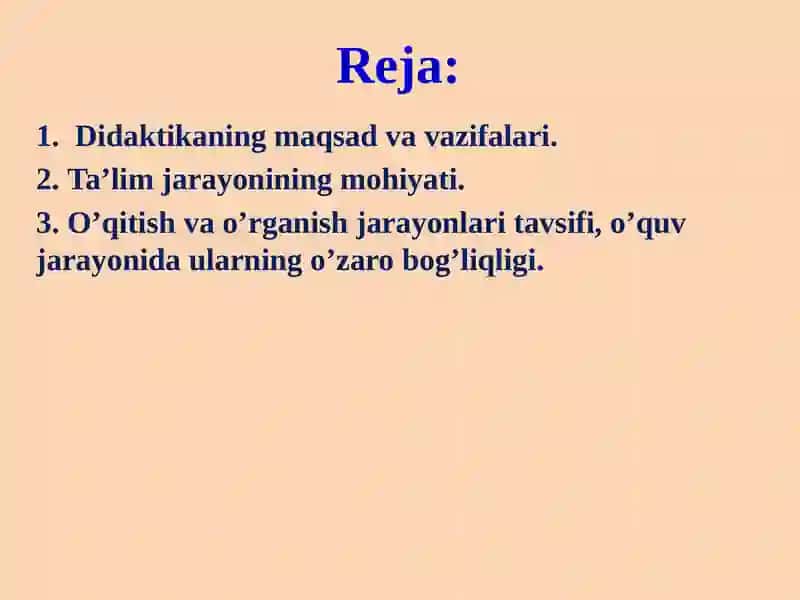 Didaktika – pedagogik ta’lim nazariyasi 2