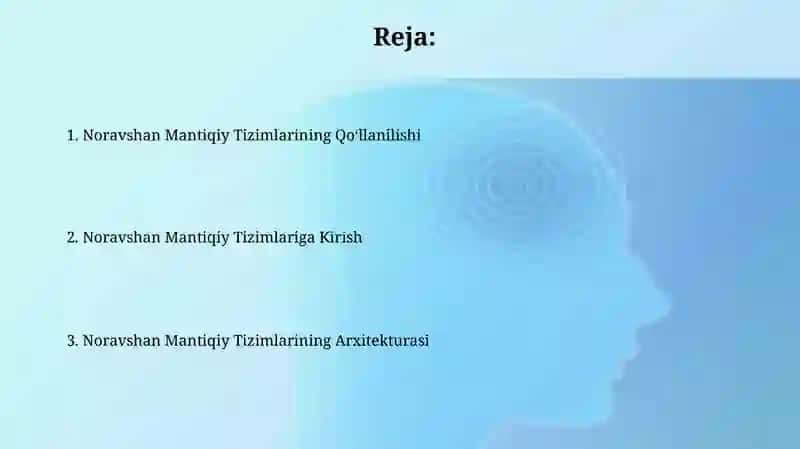 Noravshan Mantiqiy Tizimlar 2