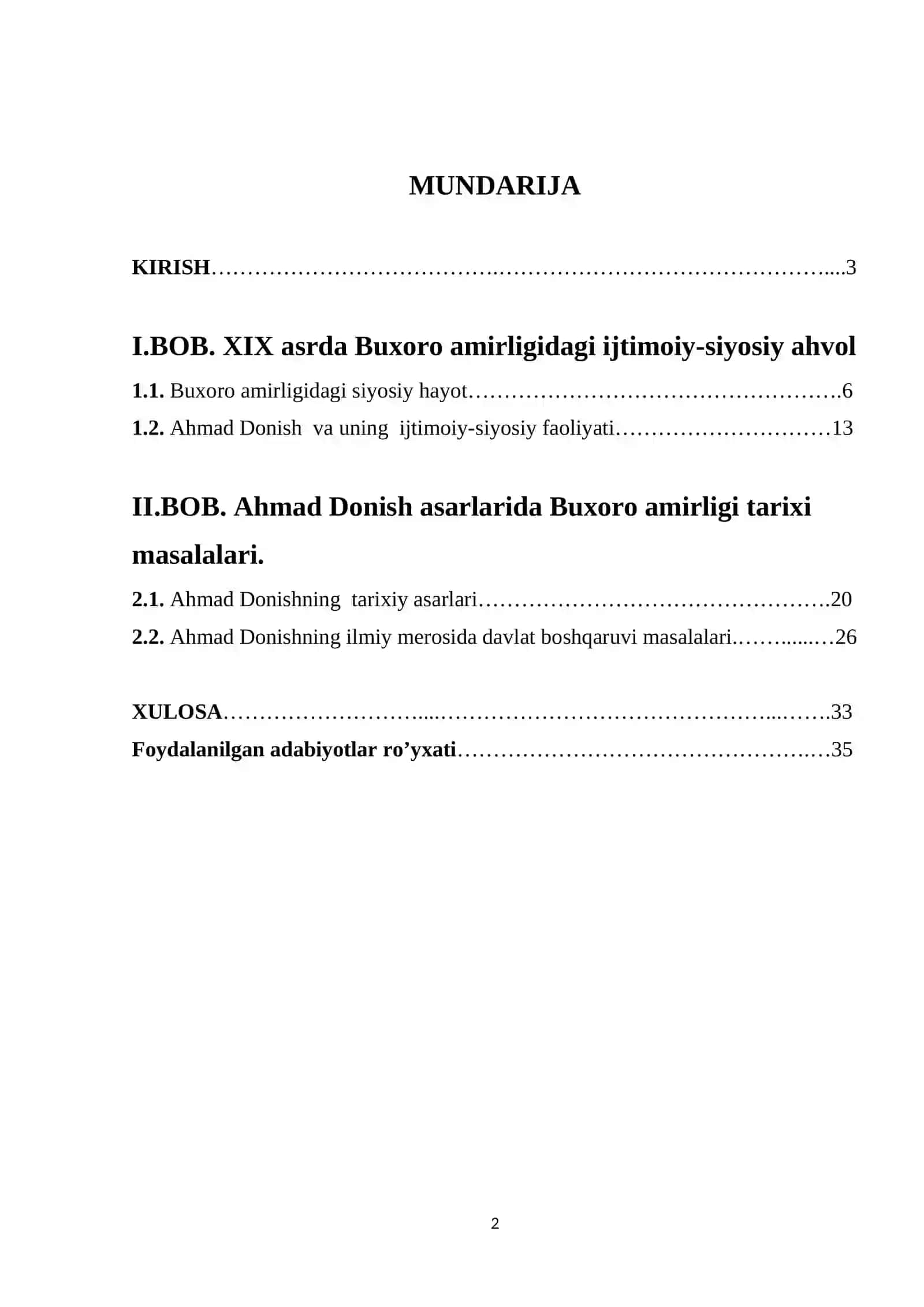 Ahmad Donish asarlarida Buxoroning qo’shni davlatlar bilan aloqalari 2