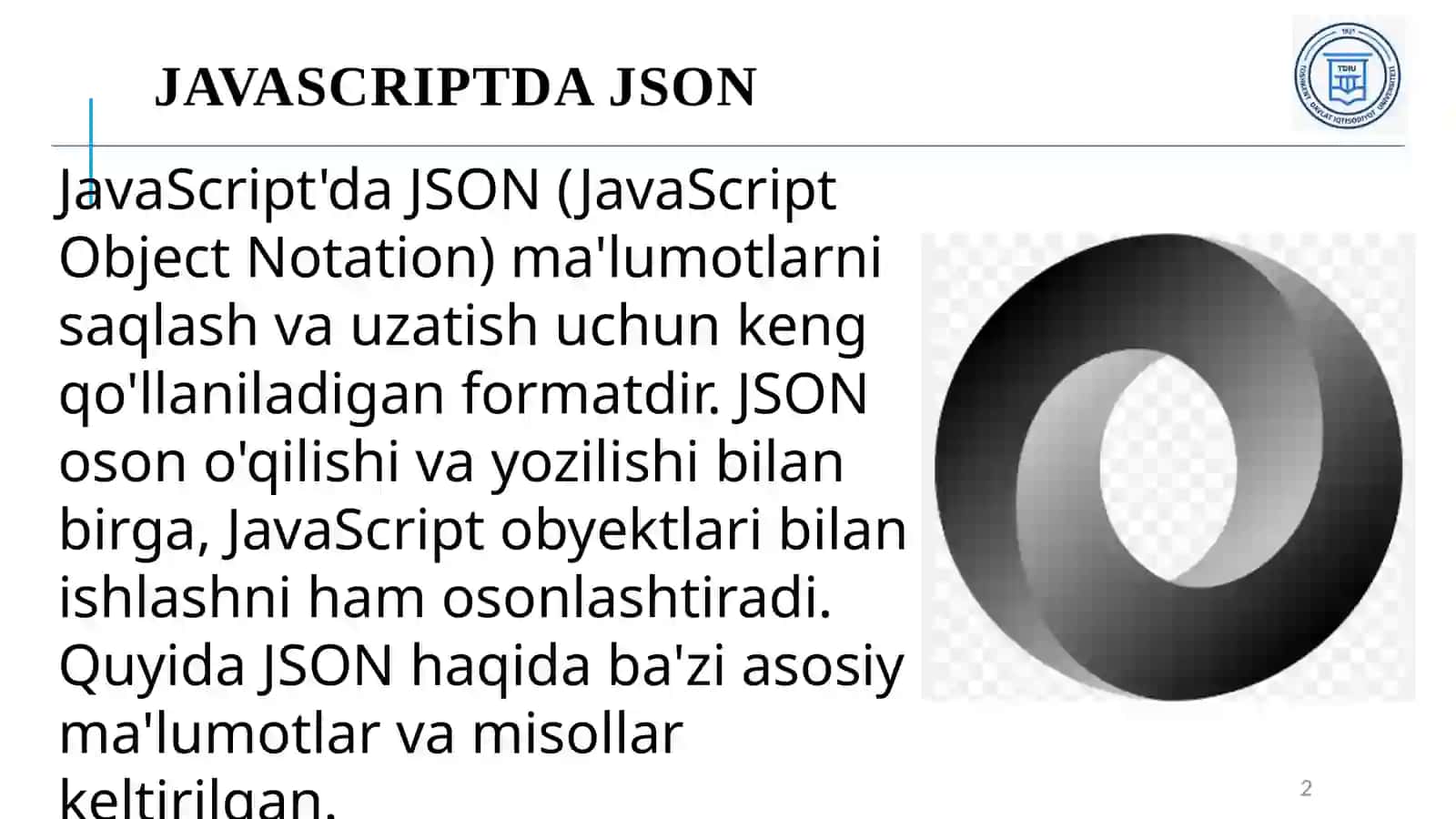 Javascriptda Json 2
