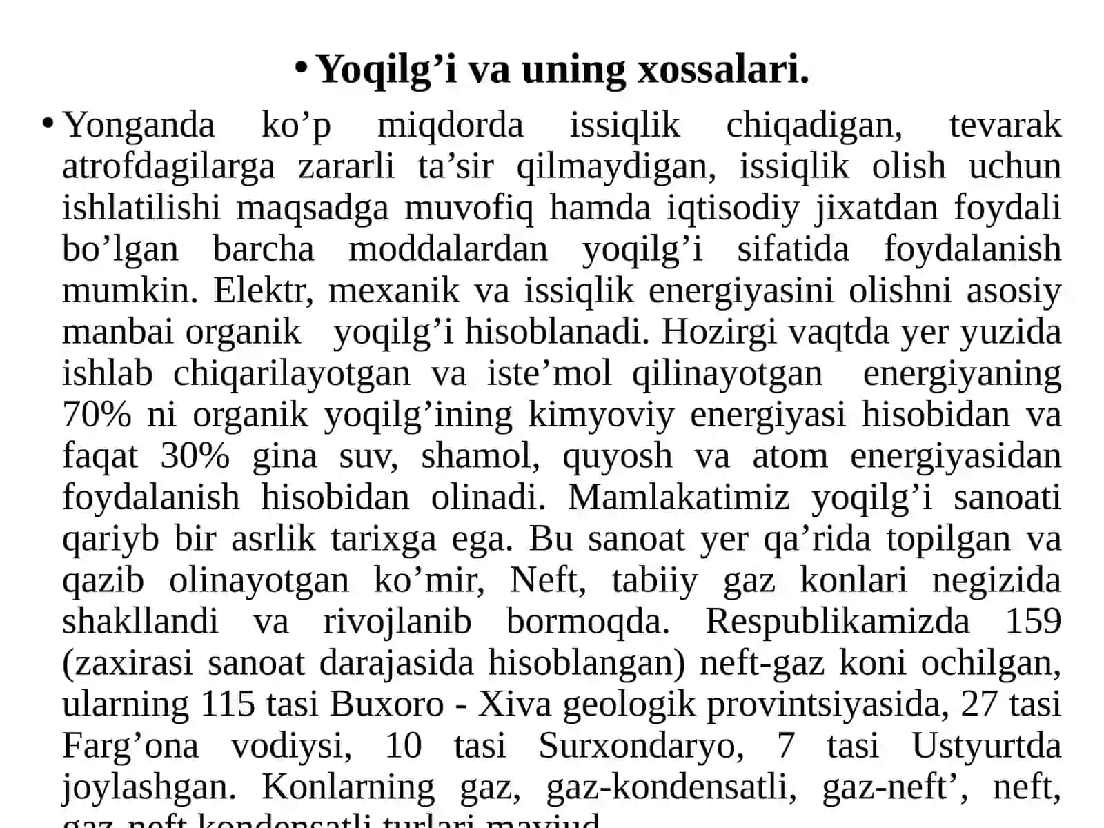 Yoqilg’i va uning xossalari 2