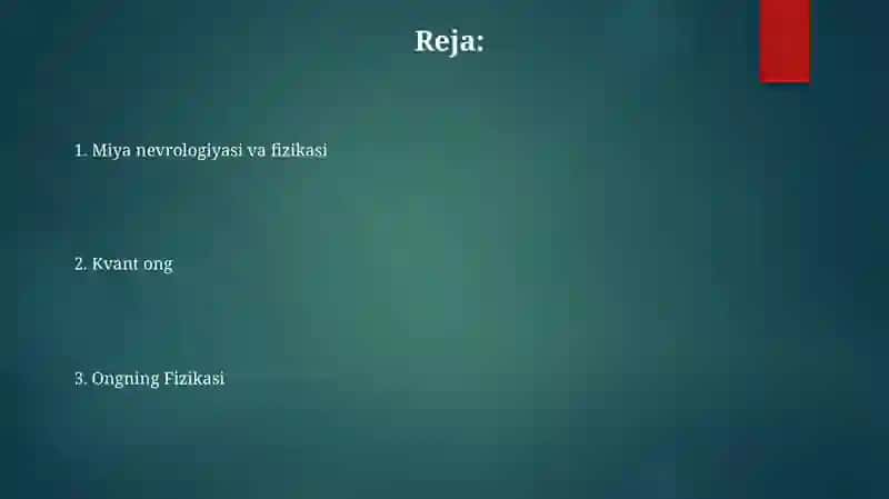 Miya nevrologiyasi va fizikasi 2