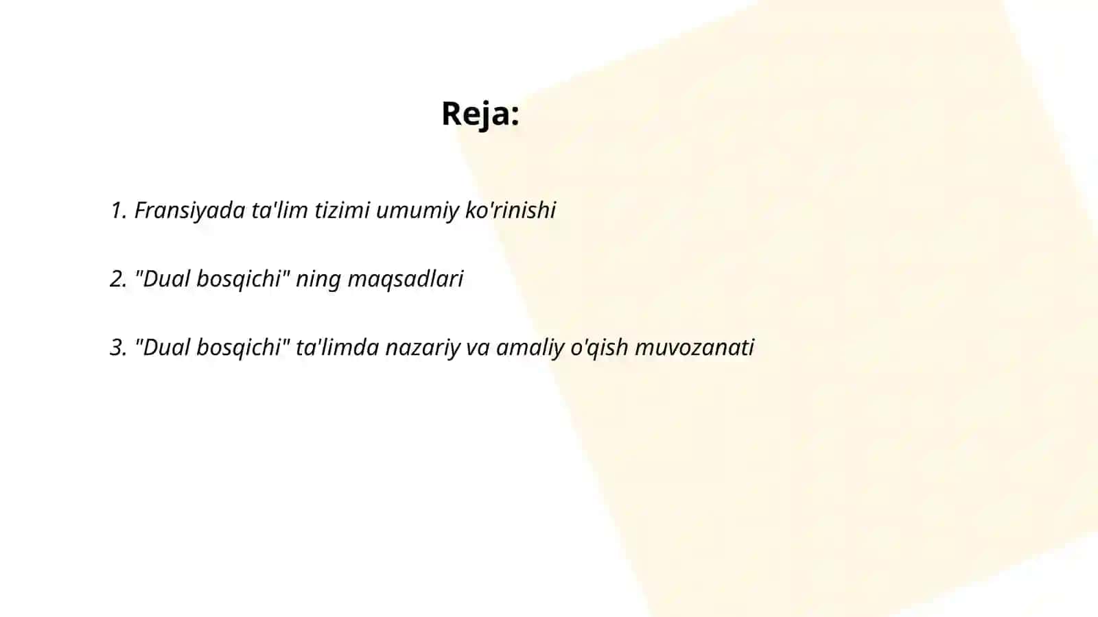 Fransiyada ta'lim tizimi "dual bosqichi"xususiyatlari 2