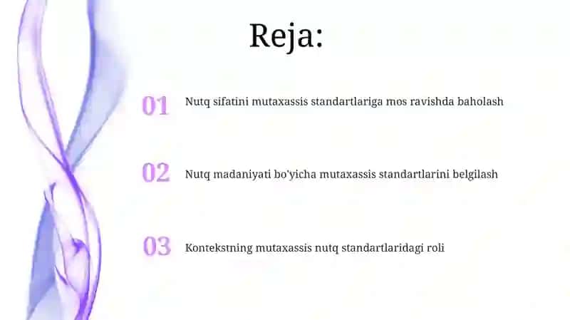 Mutaxassisning me'yor tushunchasi.Nutq madaniyati 2