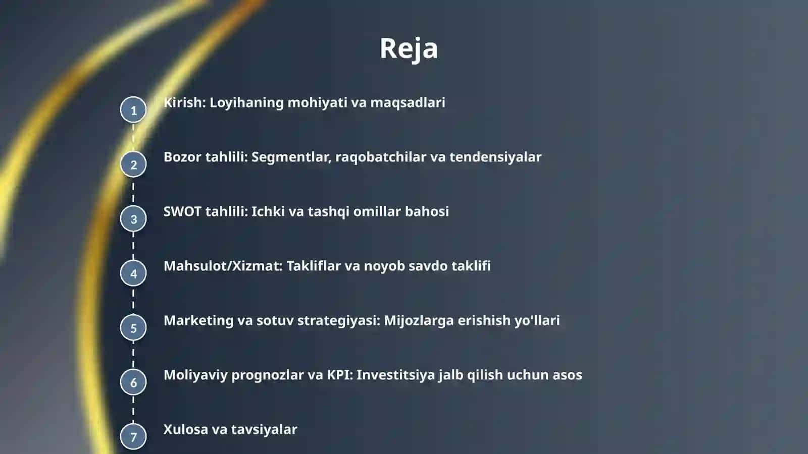 Mahalliy turistik firma uchun to'liq biznes-reja Vazifa: real bozor ma'lumotlariga asoslangan moliyaviy prognoz, SWOT va breakeven-hisob bilan to'liq loyiha tayyorlash. 2
