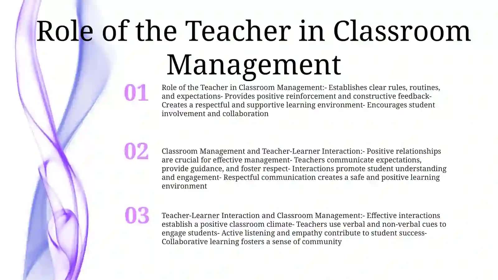 Classroom Management And Teacher-Learner Interaction 2
