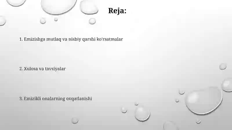 Emizikli bolalar uchun ovqatlanish tartibi 2