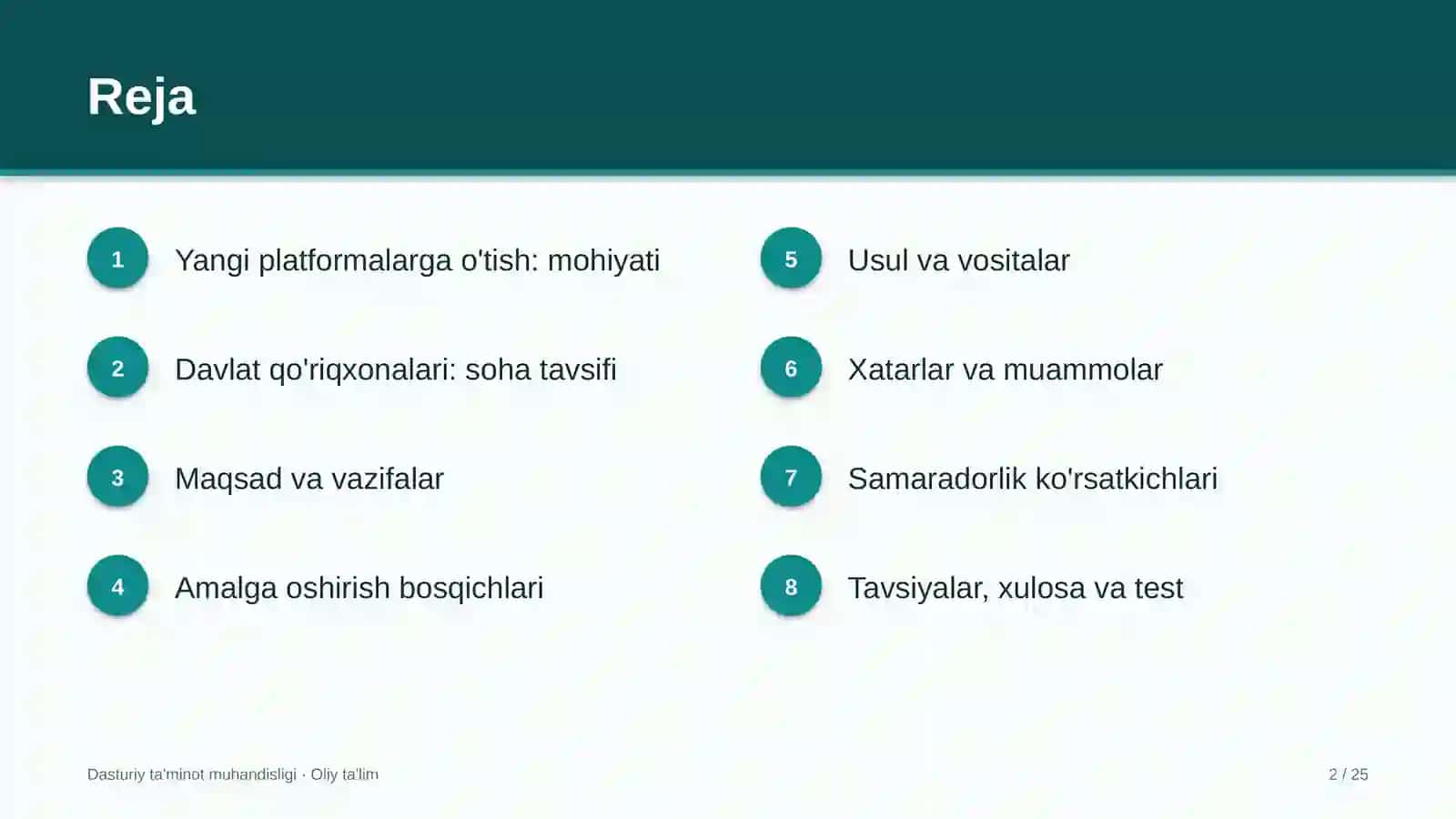 Davlat qo'riqxonalarida eskirgan tizimlardan yangi platformalarga o'tish 2