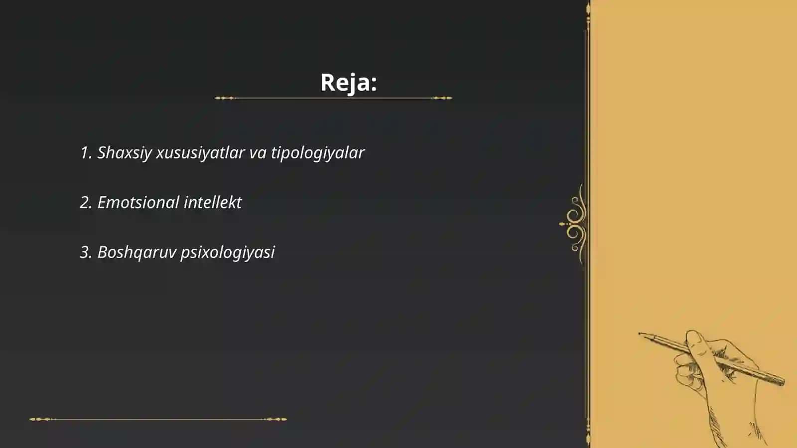 Shaxsiy xususiyatlar va tipologiyalar 2