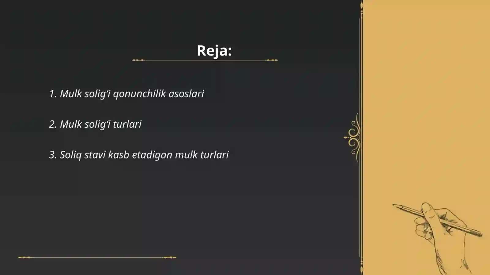 Mulk soligʻi qonunchilik asoslari 2