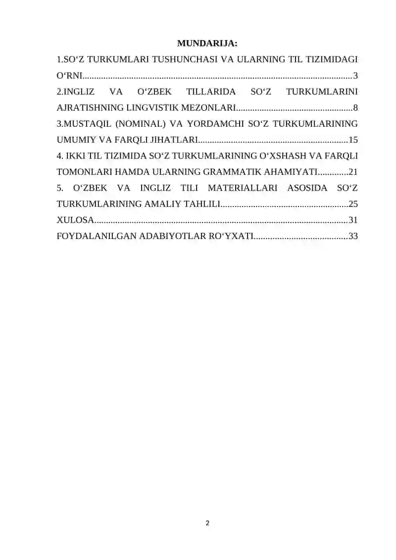 INGLIZ VA O‘ZBEK TILLARIDA SO‘Z TURKUMLARI TASNIFINING UMUMIY VA FARQLI JIHATLARI 2