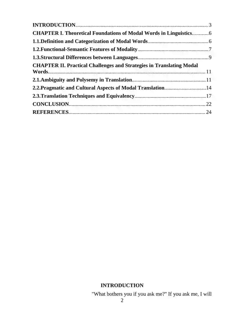 Modal words and their translation problems 2