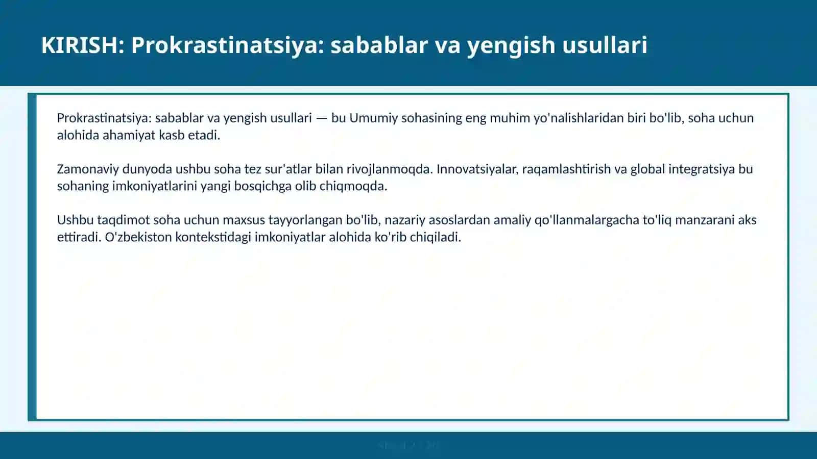 Prokrastinatsiya: sabablar va yengish usullari 2