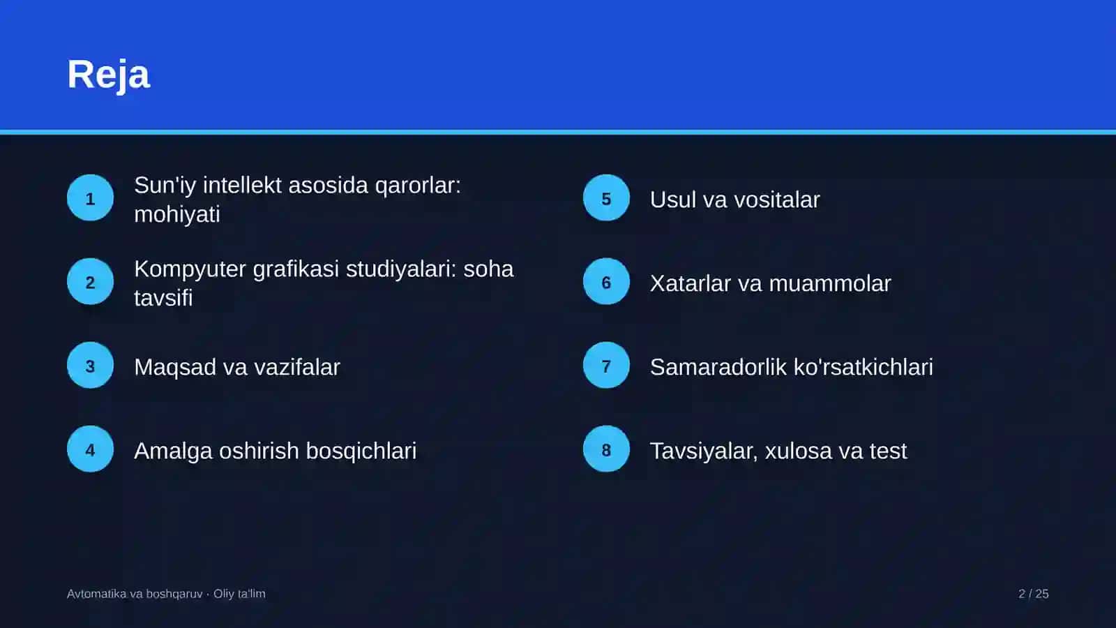 Kompyuter grafikasi studiyalarida sun'iy intellekt asosida qarorlar qabul qilish 2