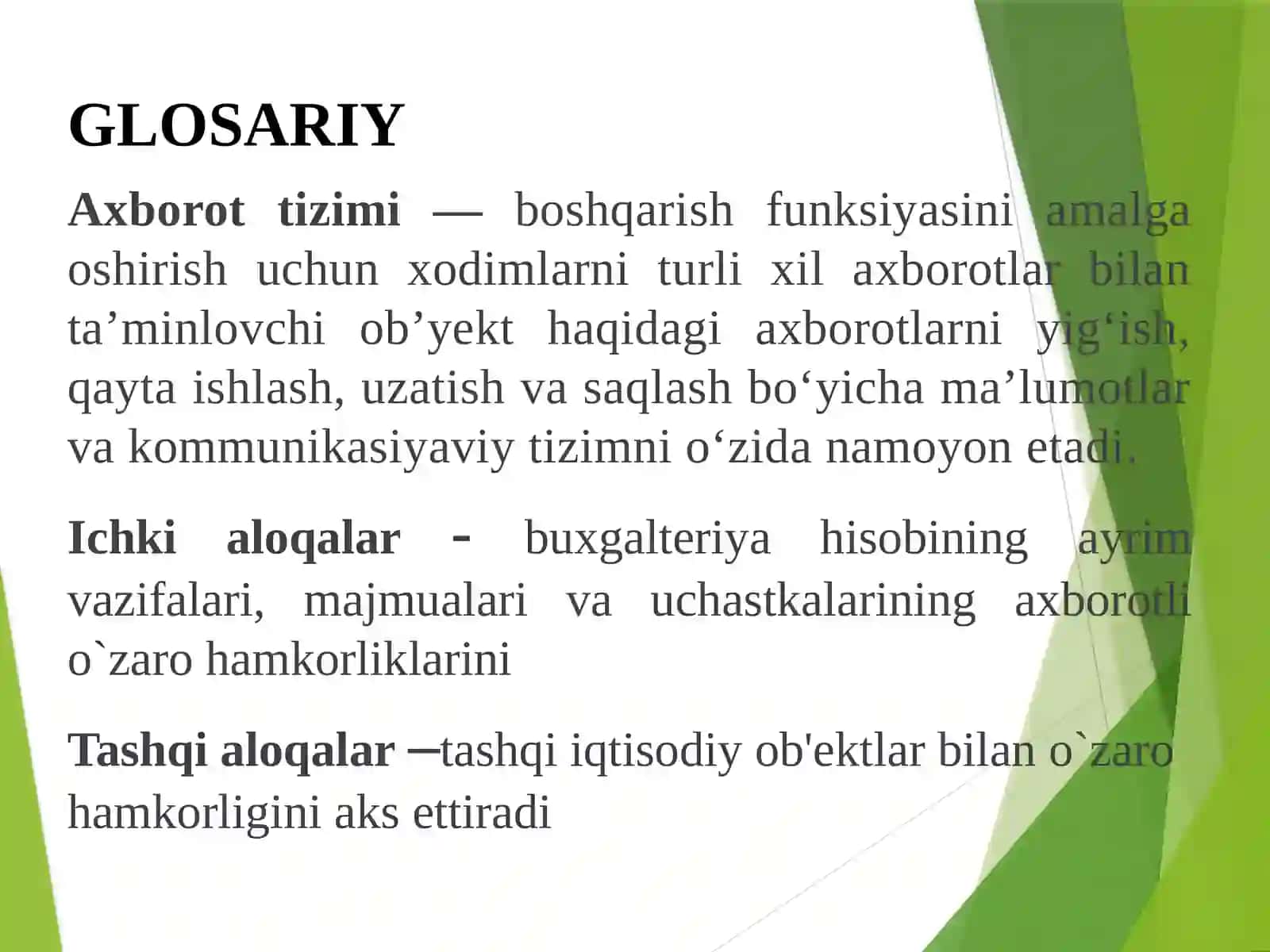 Axborot tizimlari va ularning turli sohalarda qo'llanilishi 2