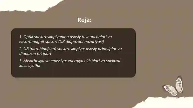 Optik spektroskopiya asoslari 2